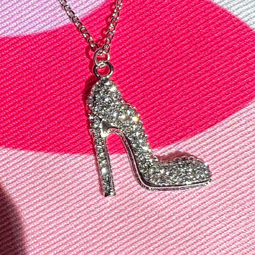 Stunning Silver Shoe Necklace